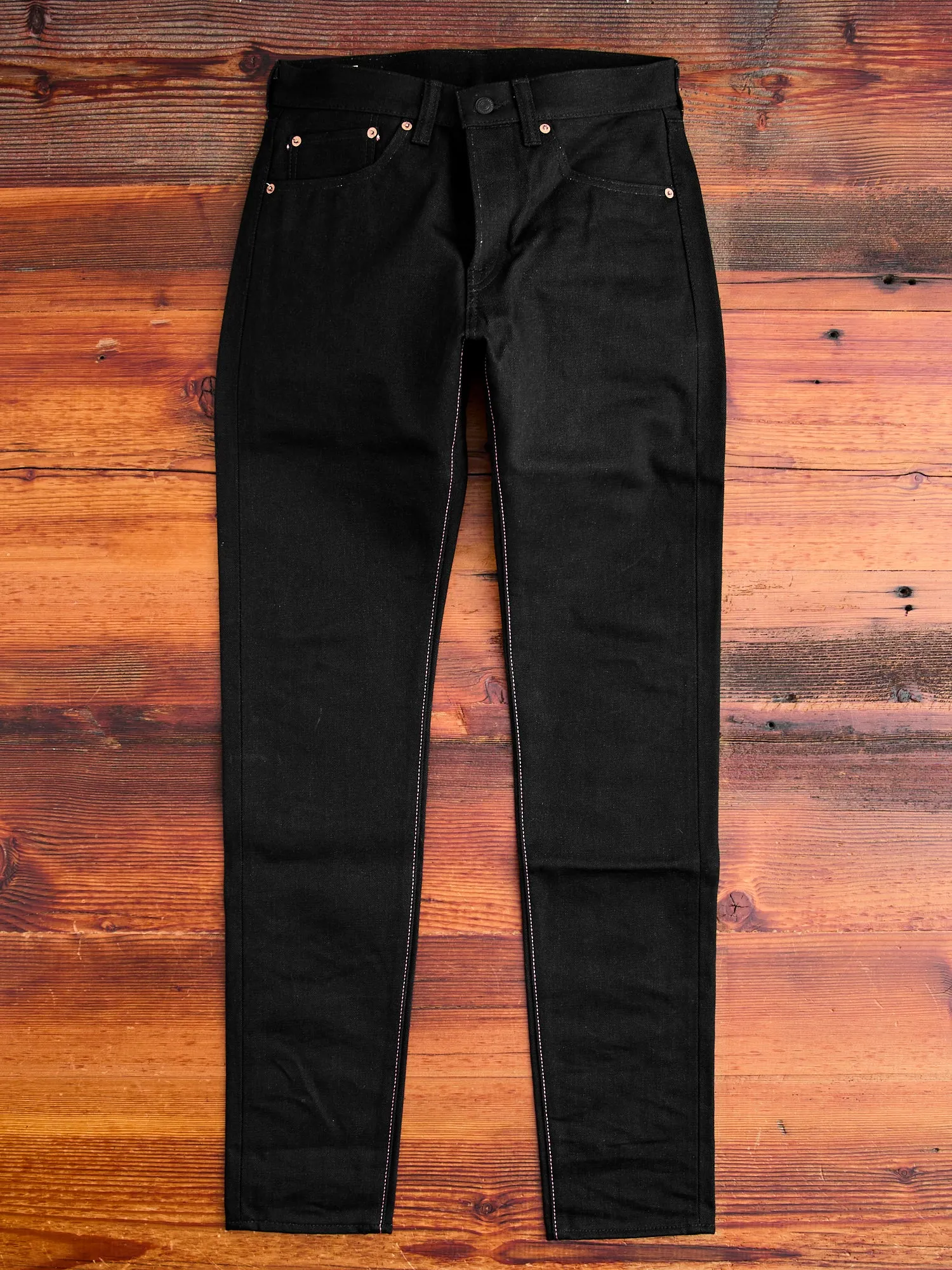 0405-B 15.7oz Black Selvedge Denim - High Tapered Fit