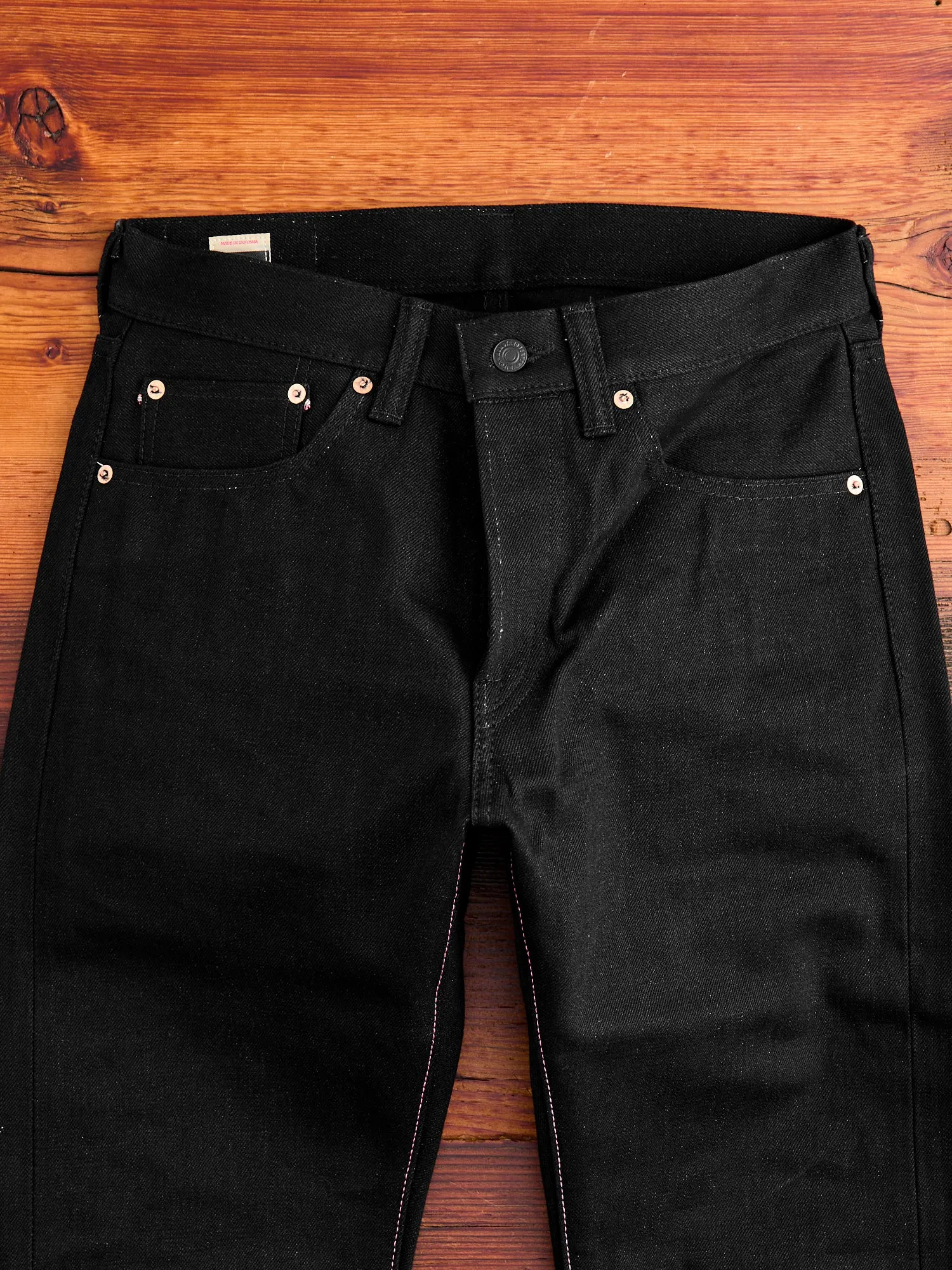 0405-B 15.7oz Black Selvedge Denim - High Tapered Fit