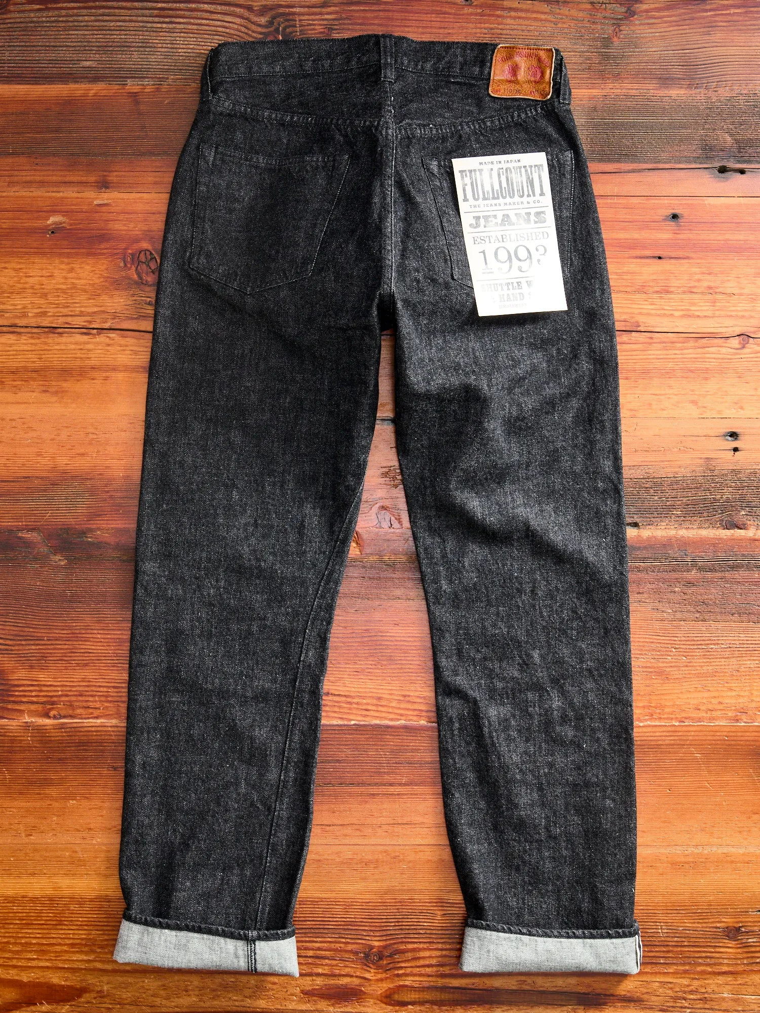 1101BK 14oz Black Selvedge Denim - Classic Straight Fit