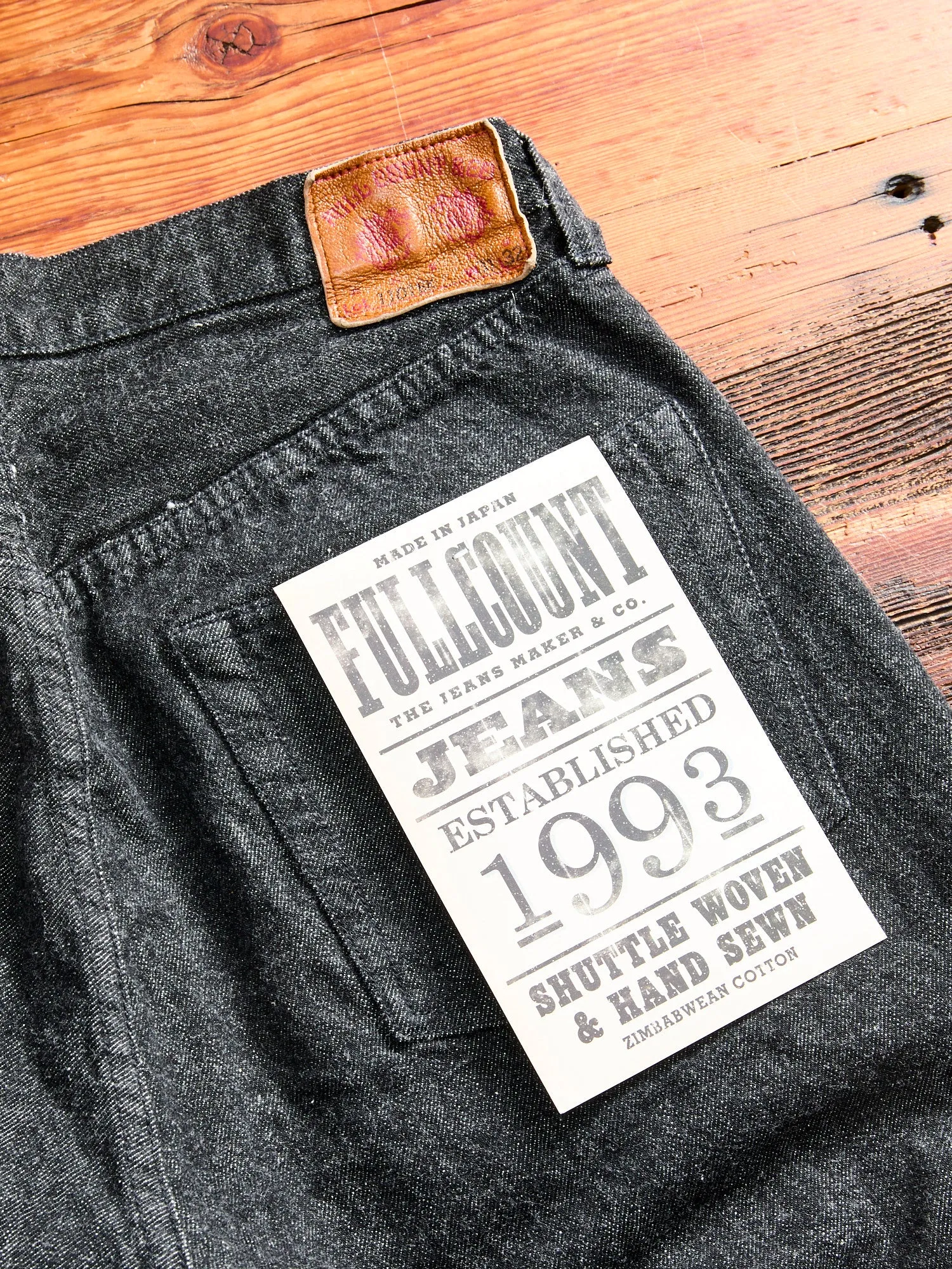 1101BK 14oz Black Selvedge Denim - Classic Straight Fit