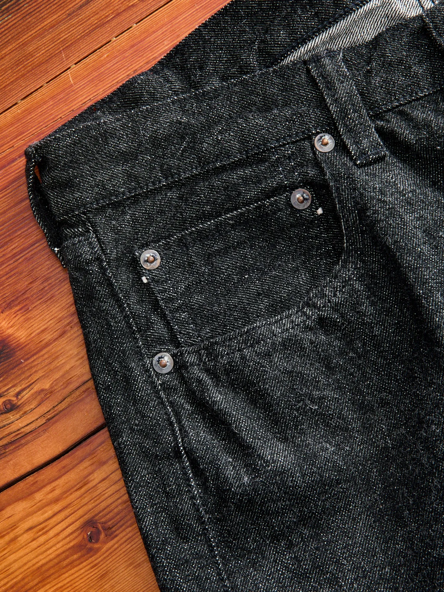 1101BK 14oz Black Selvedge Denim - Classic Straight Fit