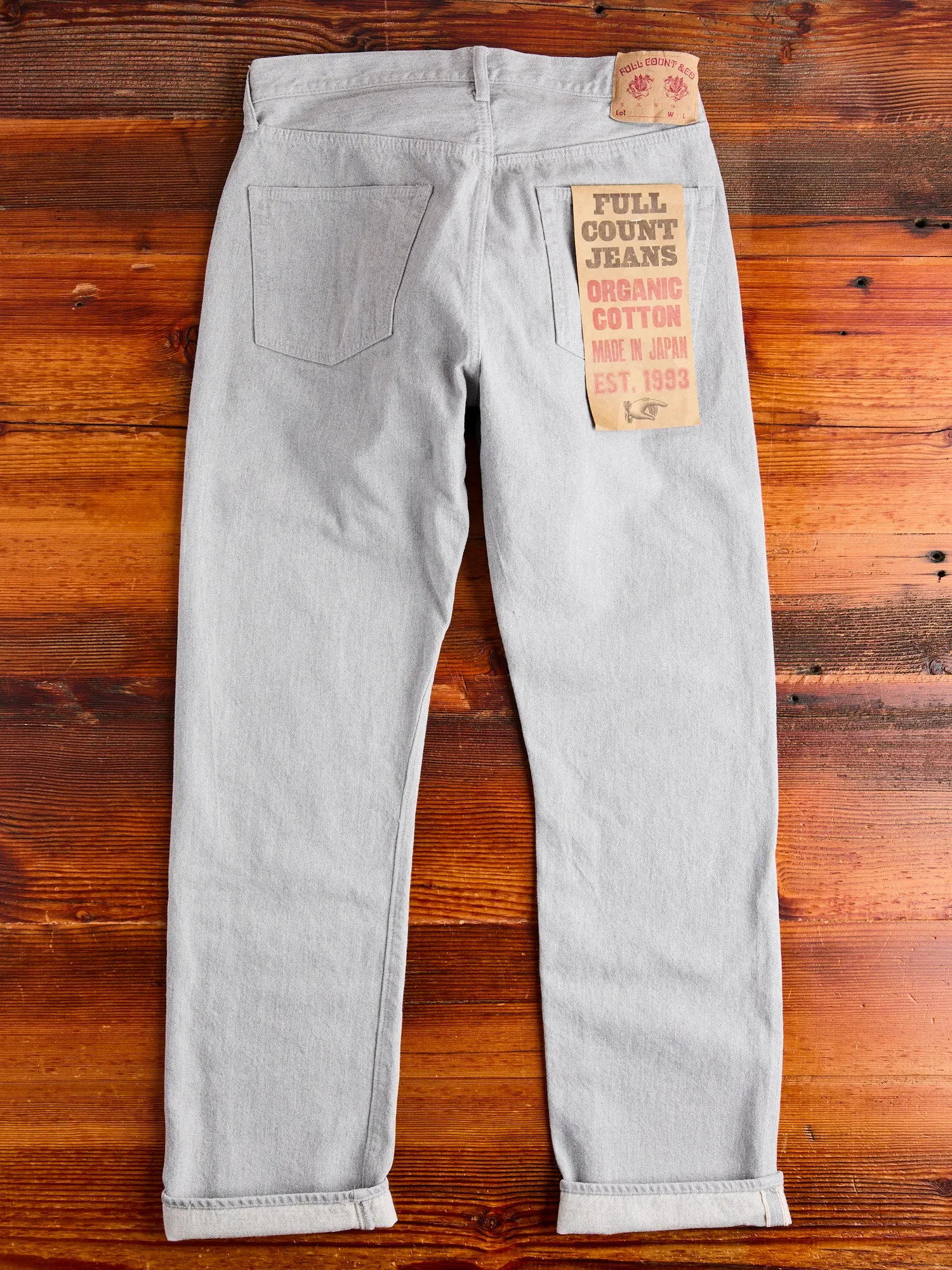 1102G 12oz Grey Selvedge Denim - Straight Fit