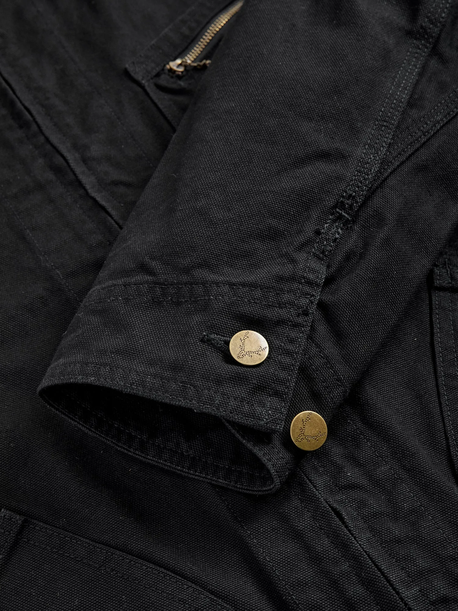 11.5oz Cotton Canvas Work Jacket in Black