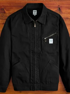 11.5oz Cotton Canvas Work Jacket in Black