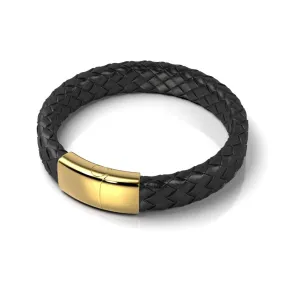 18k Gold | Infinity Braid | Leather Bracelet