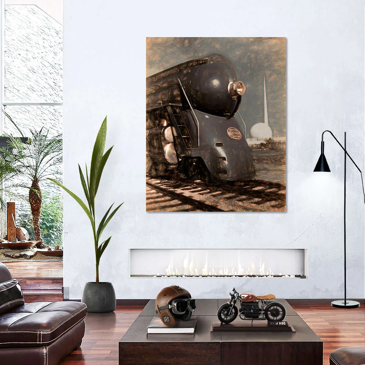 1939 Streamliner NYC Hudson Machine Age Wall Art