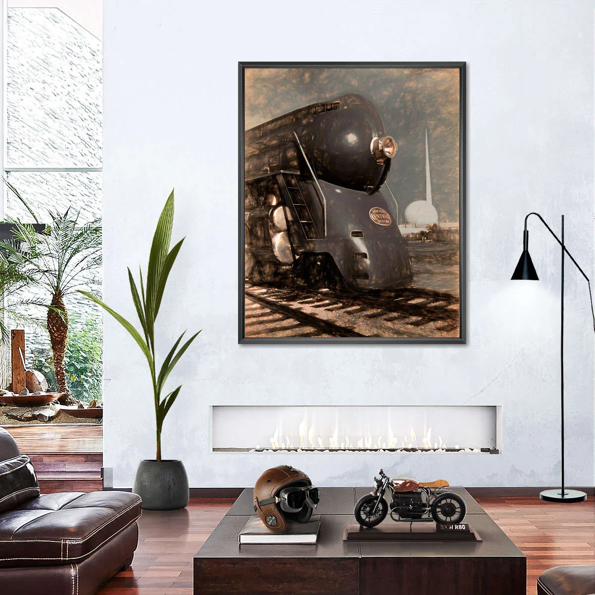 1939 Streamliner NYC Hudson Machine Age Wall Art