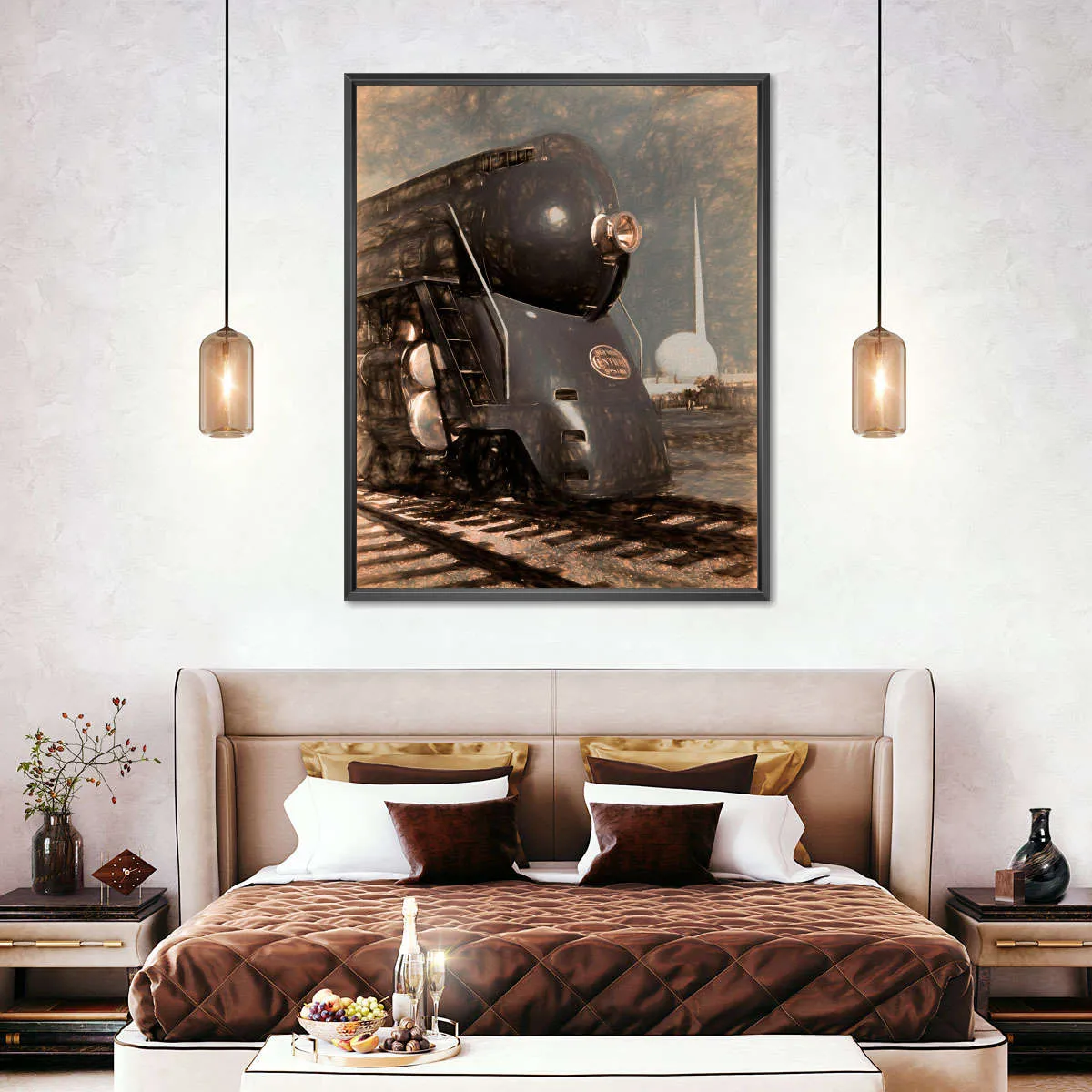 1939 Streamliner NYC Hudson Machine Age Wall Art