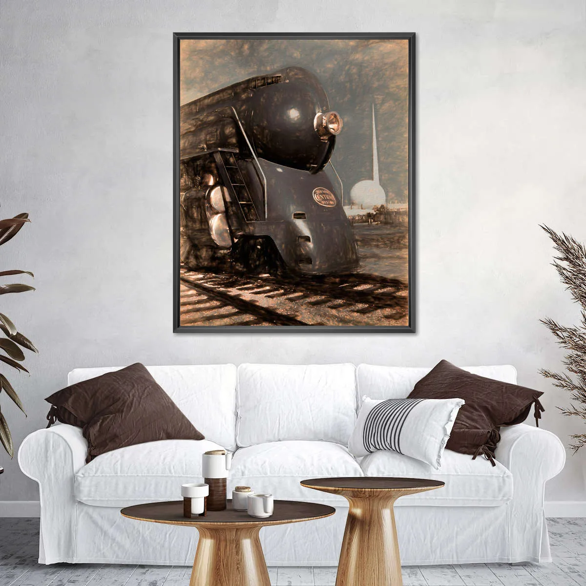 1939 Streamliner NYC Hudson Machine Age Wall Art