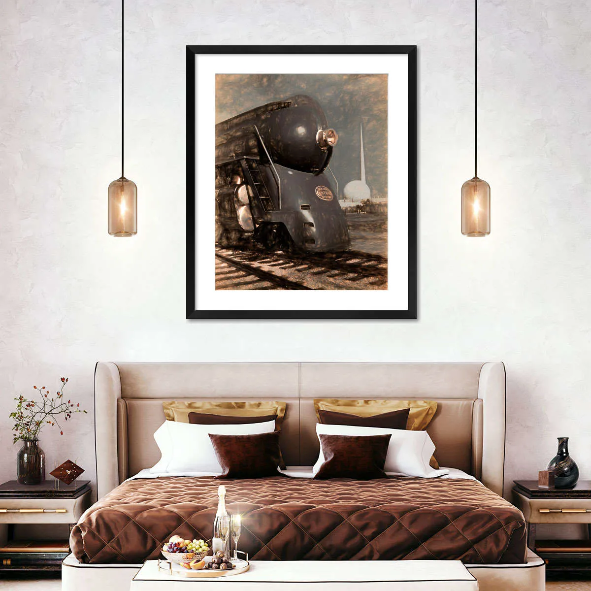 1939 Streamliner NYC Hudson Machine Age Wall Art