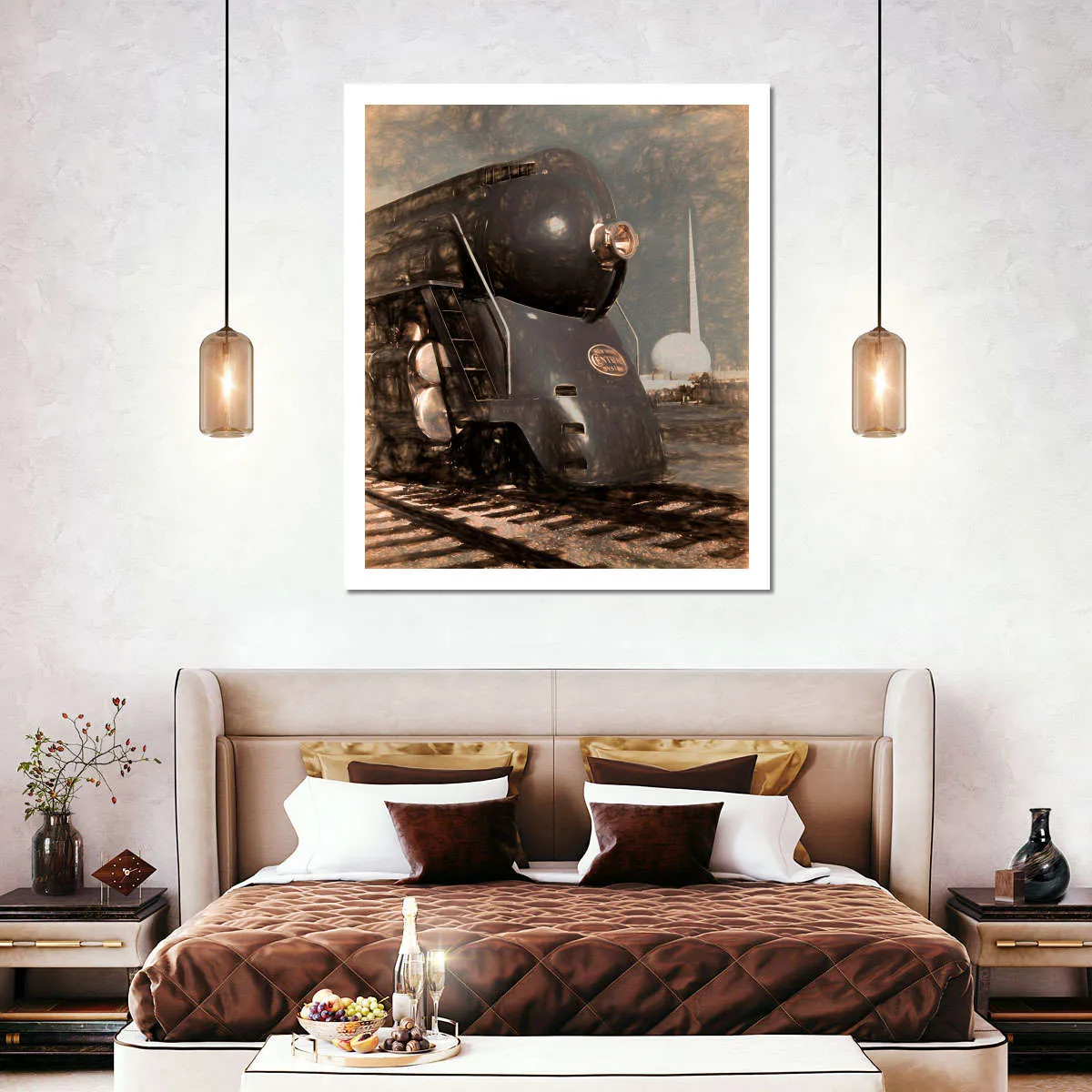 1939 Streamliner NYC Hudson Machine Age Wall Art