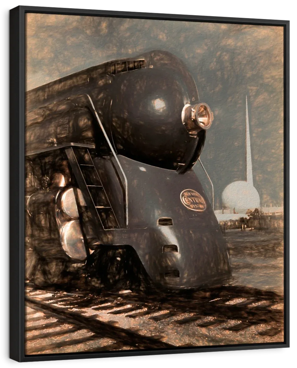 1939 Streamliner NYC Hudson Machine Age Wall Art