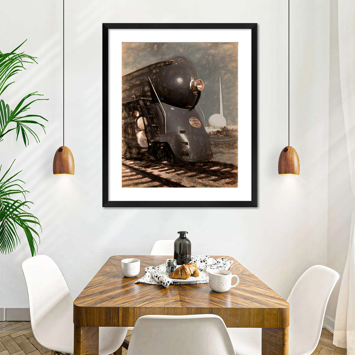 1939 Streamliner NYC Hudson Machine Age Wall Art