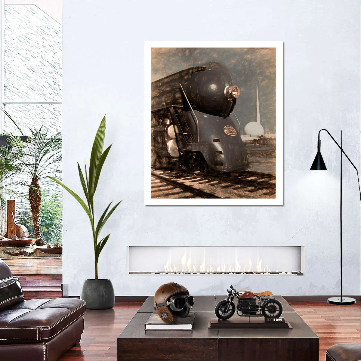 1939 Streamliner NYC Hudson Machine Age Wall Art