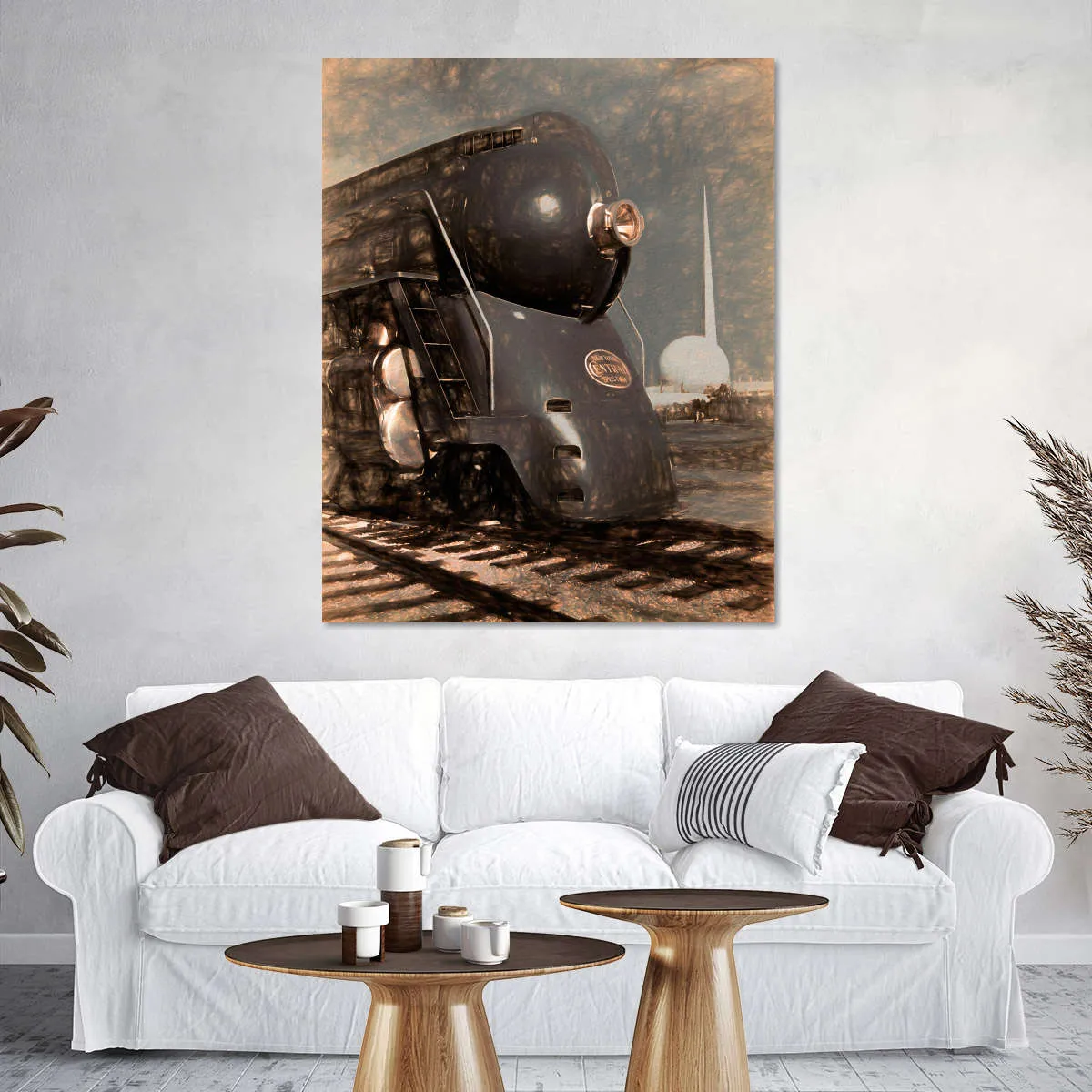 1939 Streamliner NYC Hudson Machine Age Wall Art