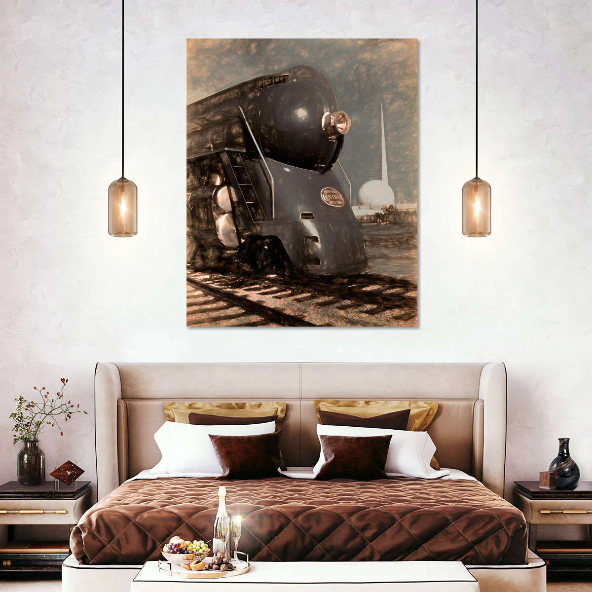 1939 Streamliner NYC Hudson Machine Age Wall Art