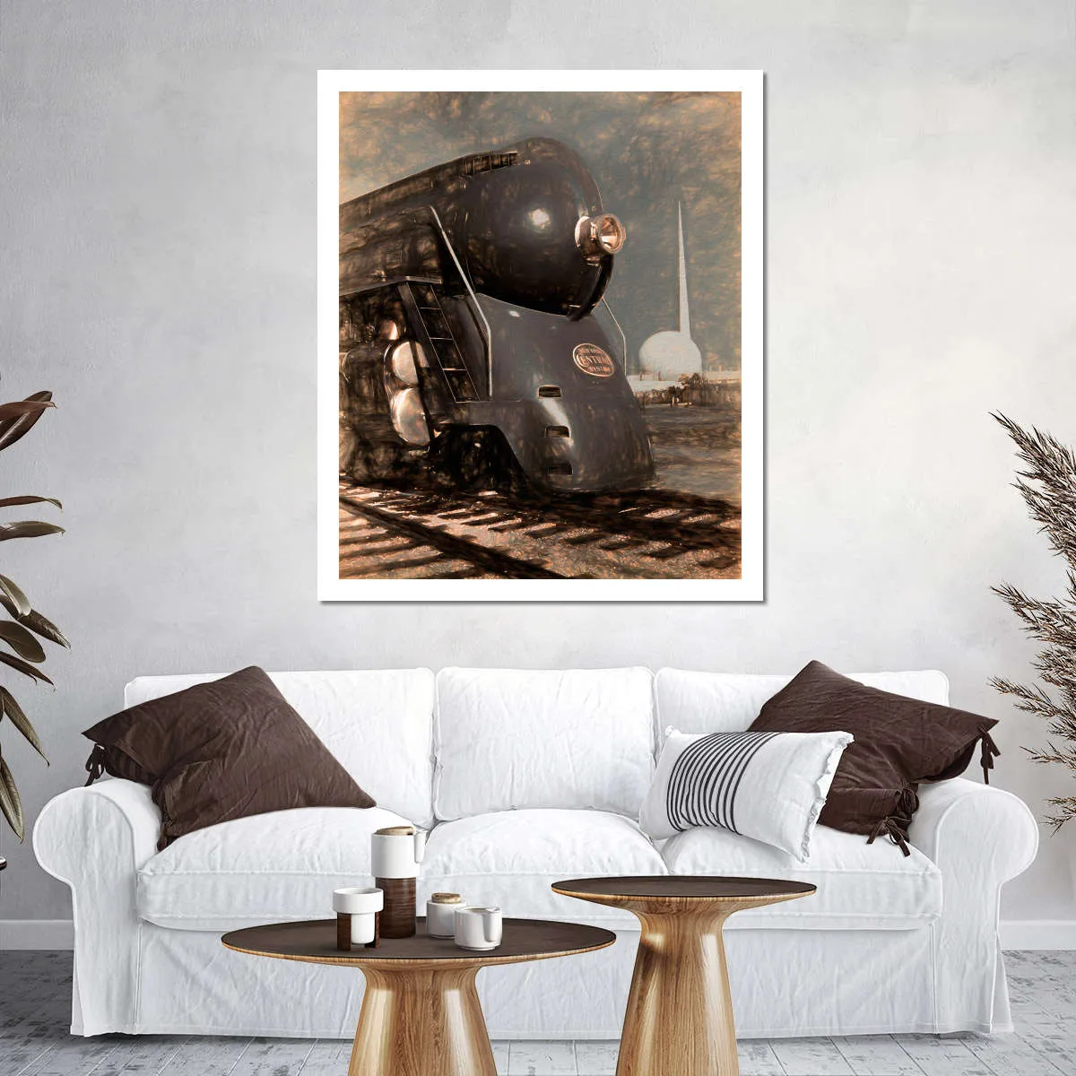 1939 Streamliner NYC Hudson Machine Age Wall Art