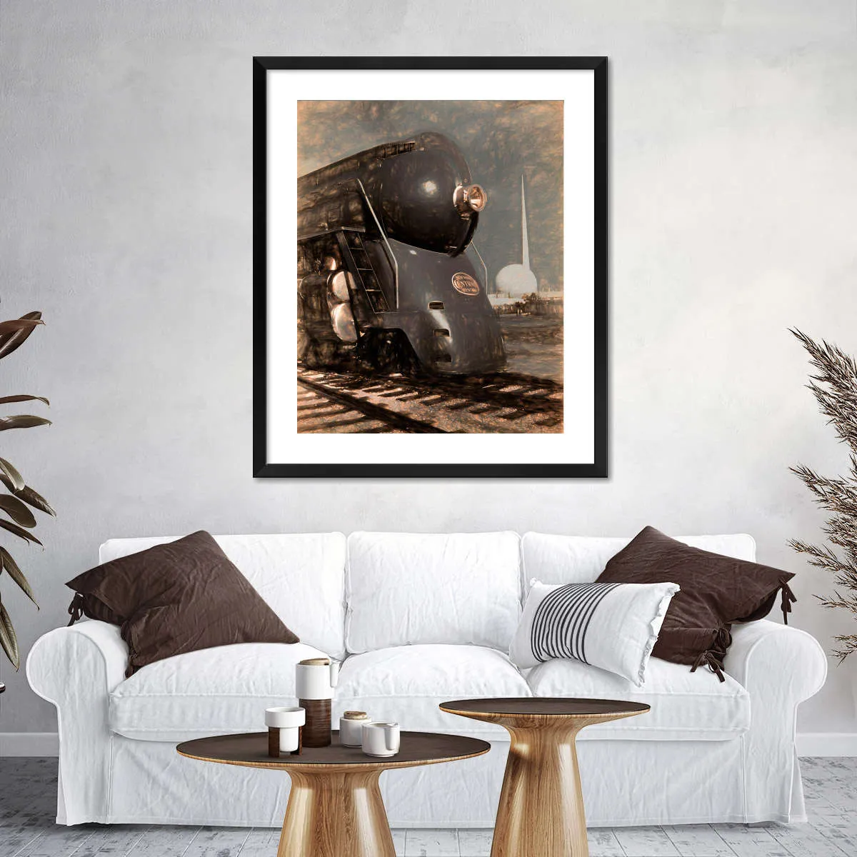 1939 Streamliner NYC Hudson Machine Age Wall Art