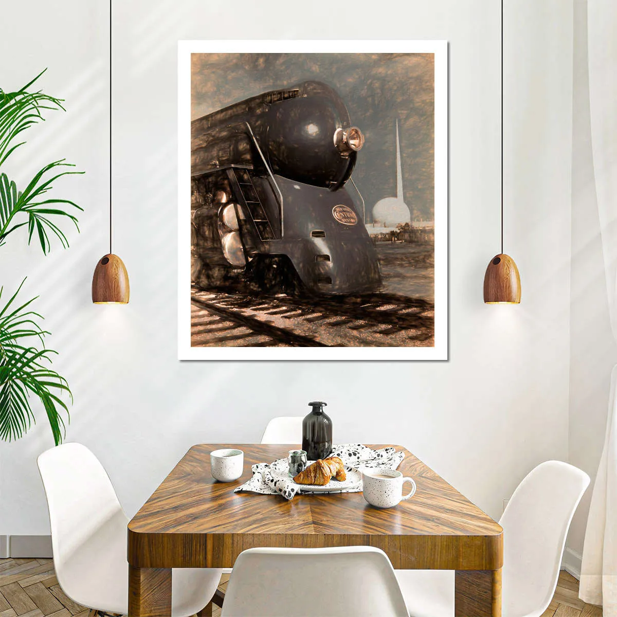 1939 Streamliner NYC Hudson Machine Age Wall Art