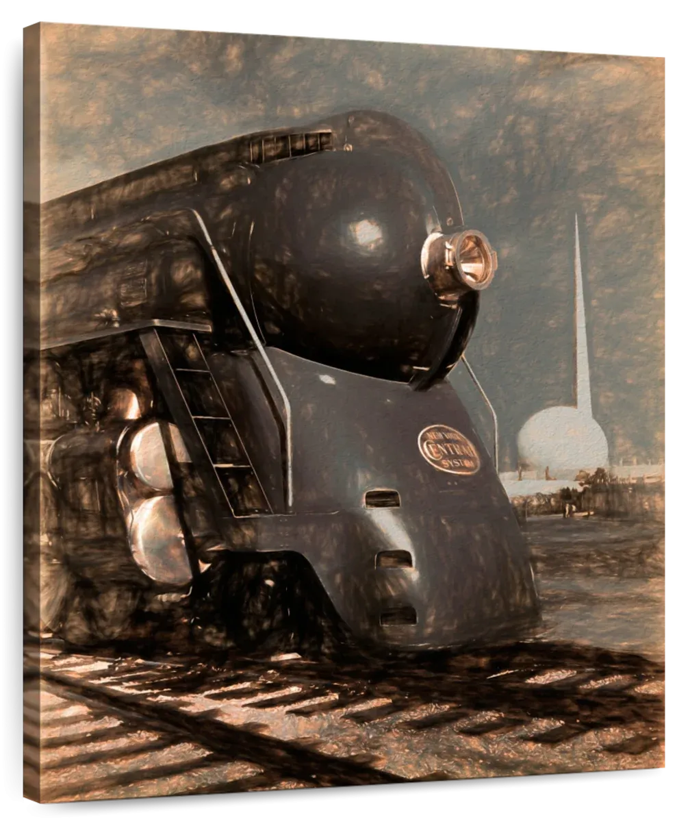 1939 Streamliner NYC Hudson Machine Age Wall Art