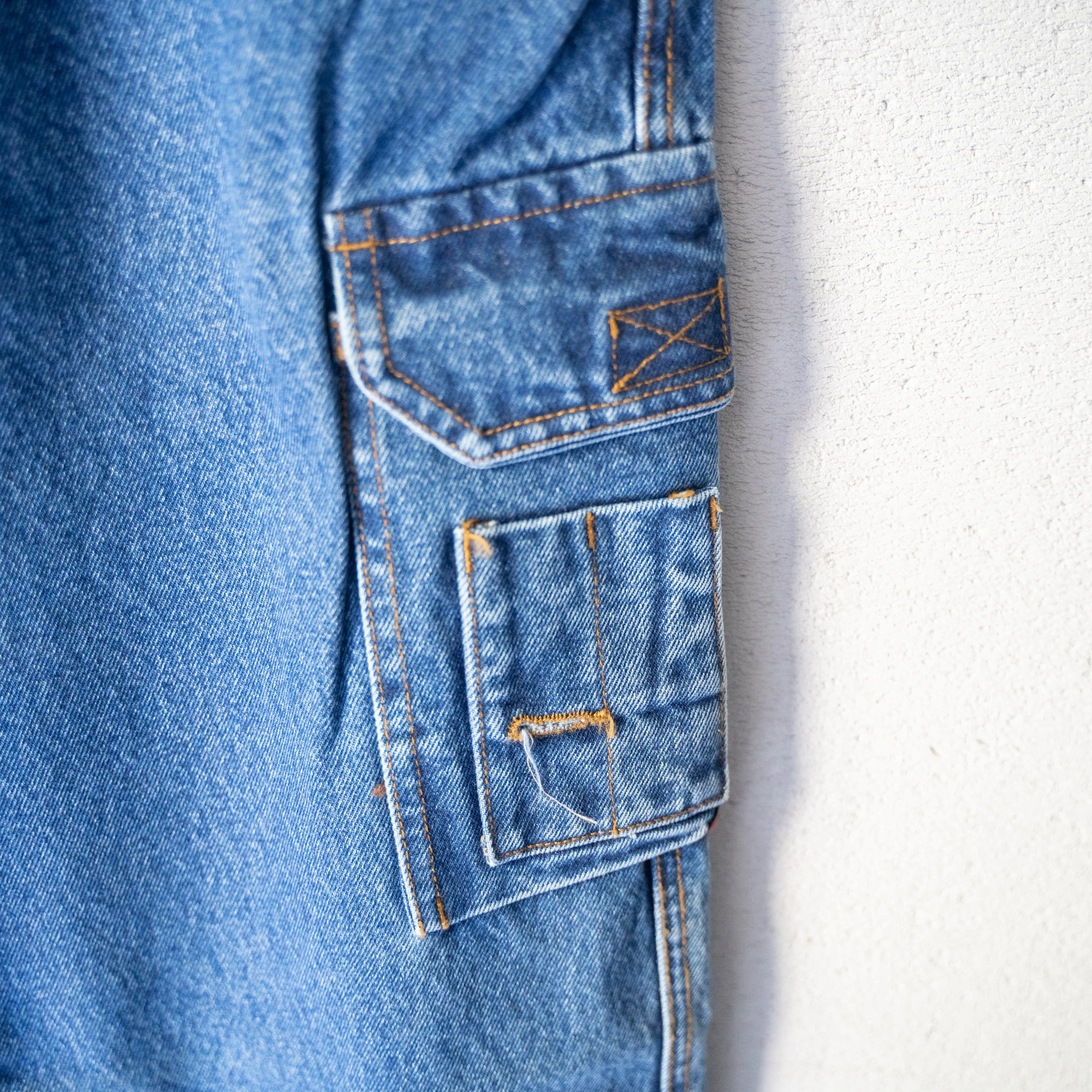 1990-00s 'Wikland' denim work cargo pants