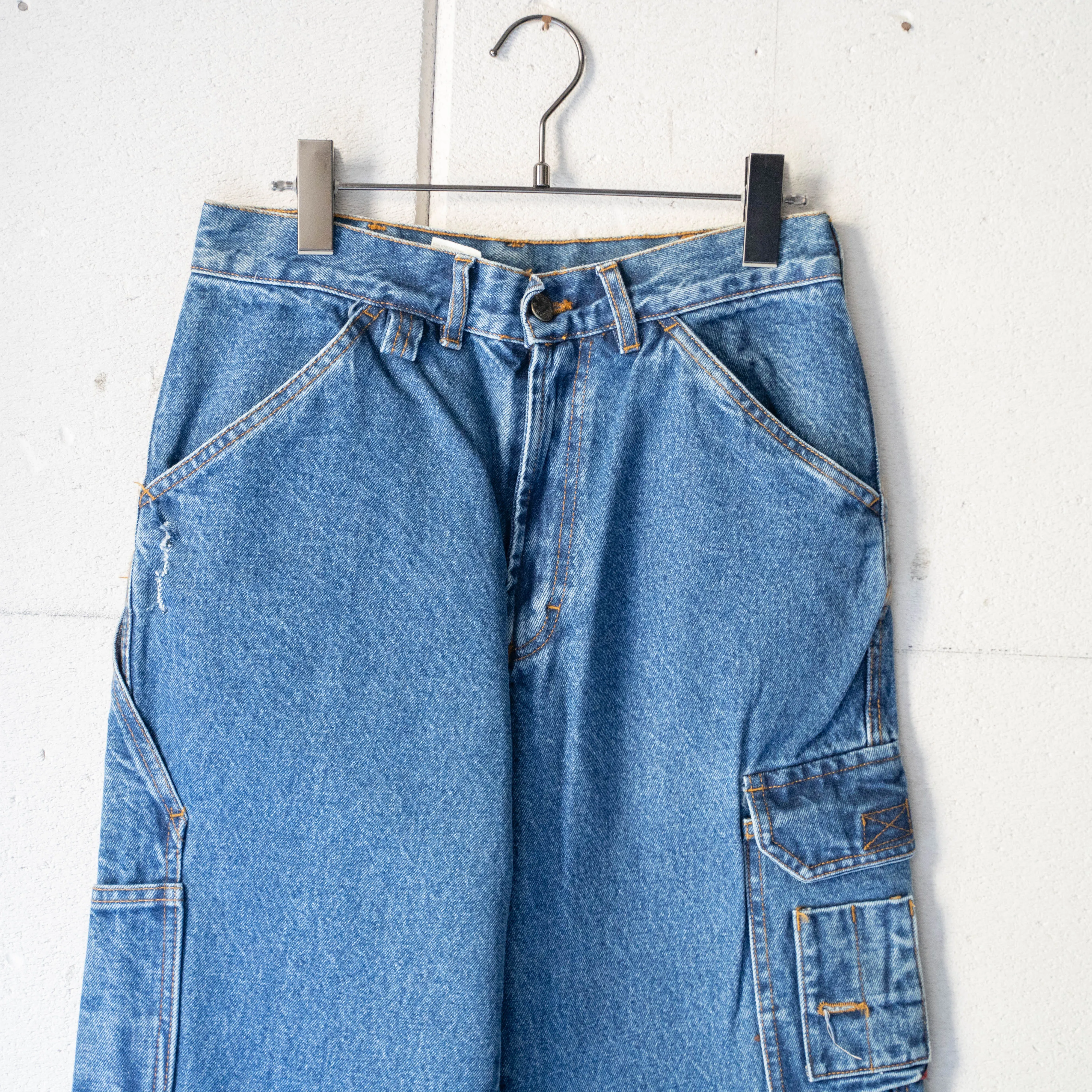 1990-00s 'Wikland' denim work cargo pants