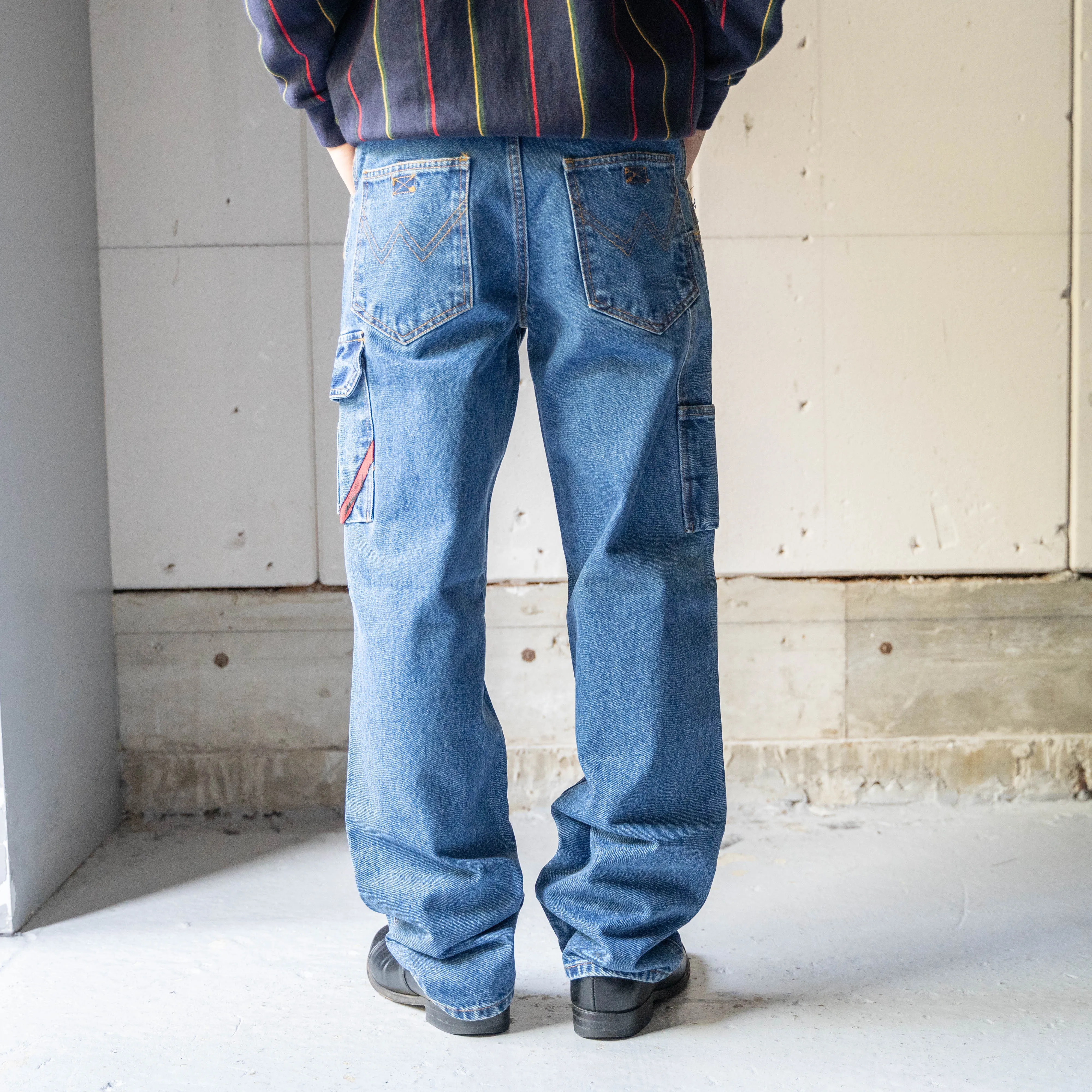 1990-00s 'Wikland' denim work cargo pants