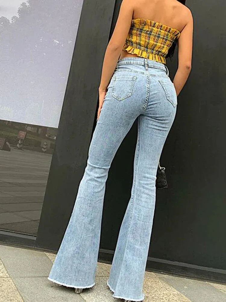 2024 High Waist Thin Retro Streetwear Jeans