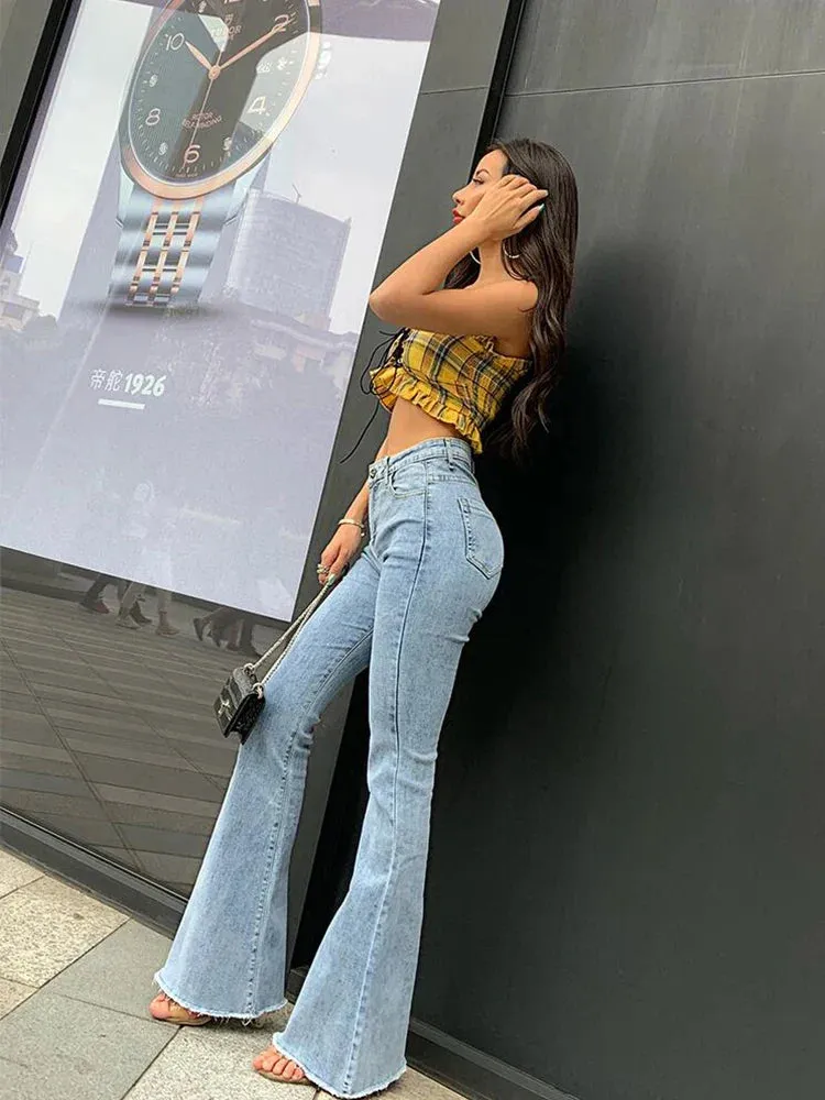 2024 High Waist Thin Retro Streetwear Jeans