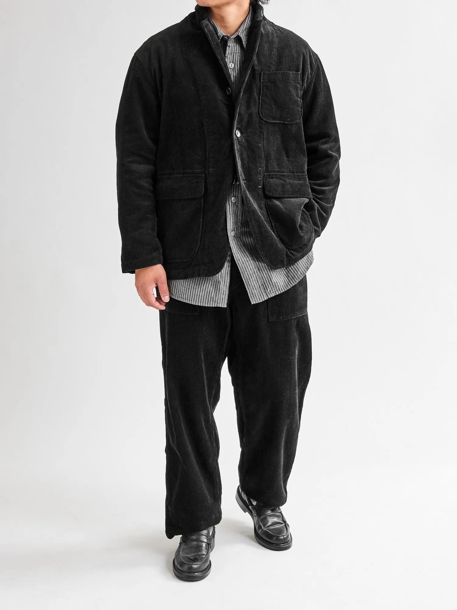 8W Corduroy Loiter Jacket in Black