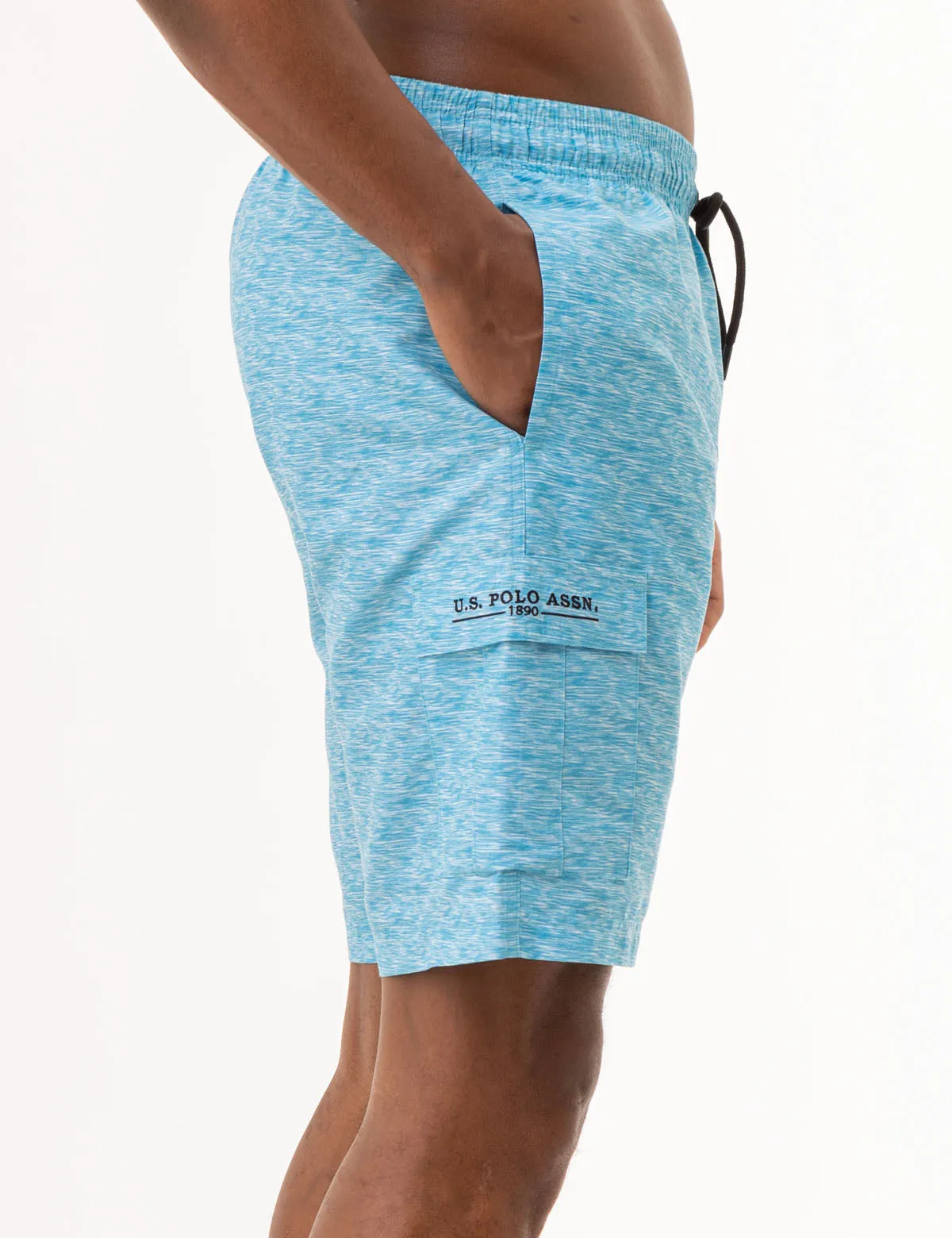 9 HEATHER CARGO SWIM TRUNKS