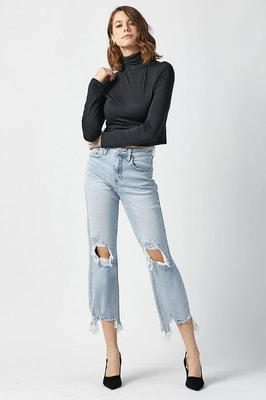 ADAM HIGH RISE STRAIGHT CROP JEANS