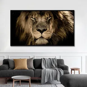 Amazing Dark Lion Canvas