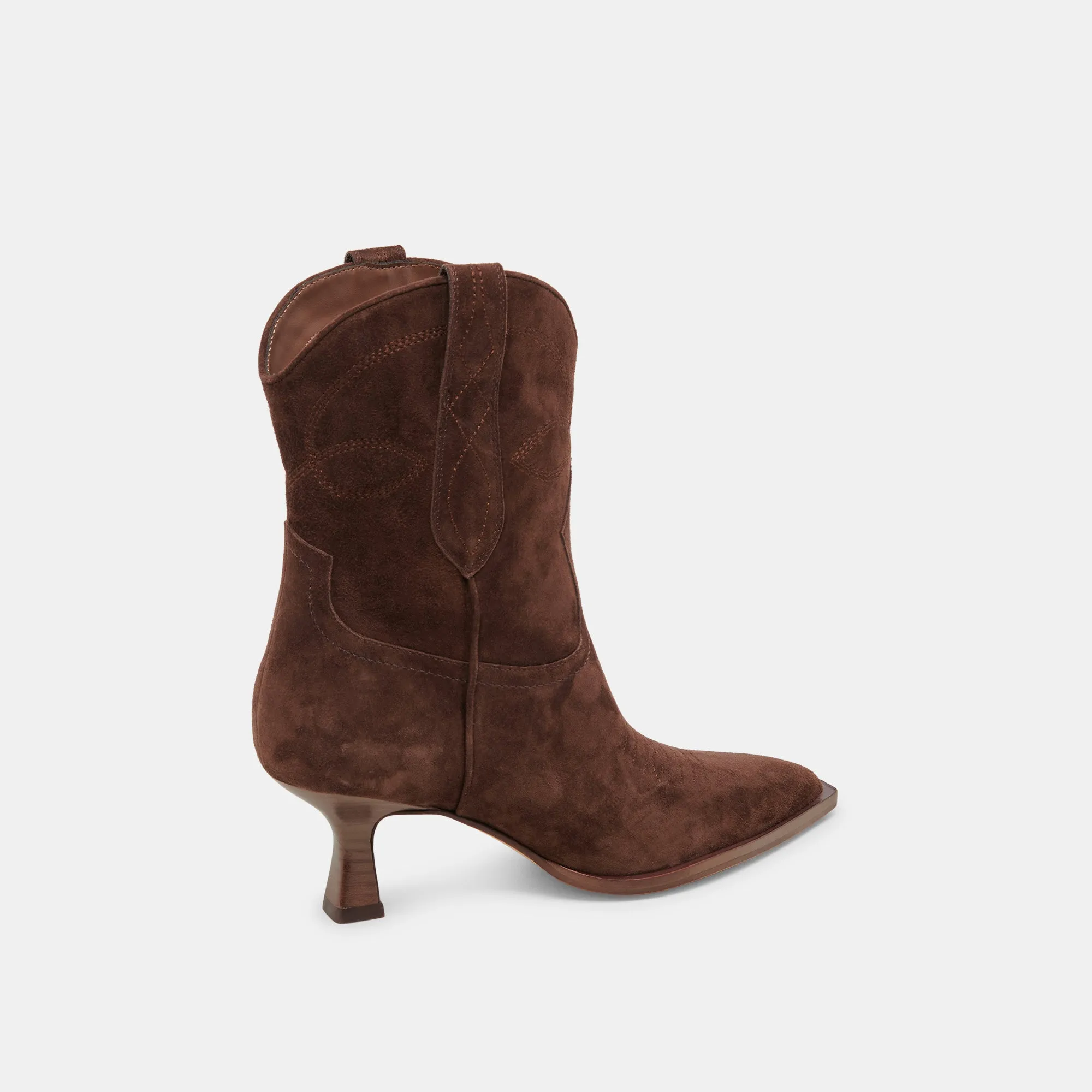 ANGEL BOOTIES DK BROWN SUEDE