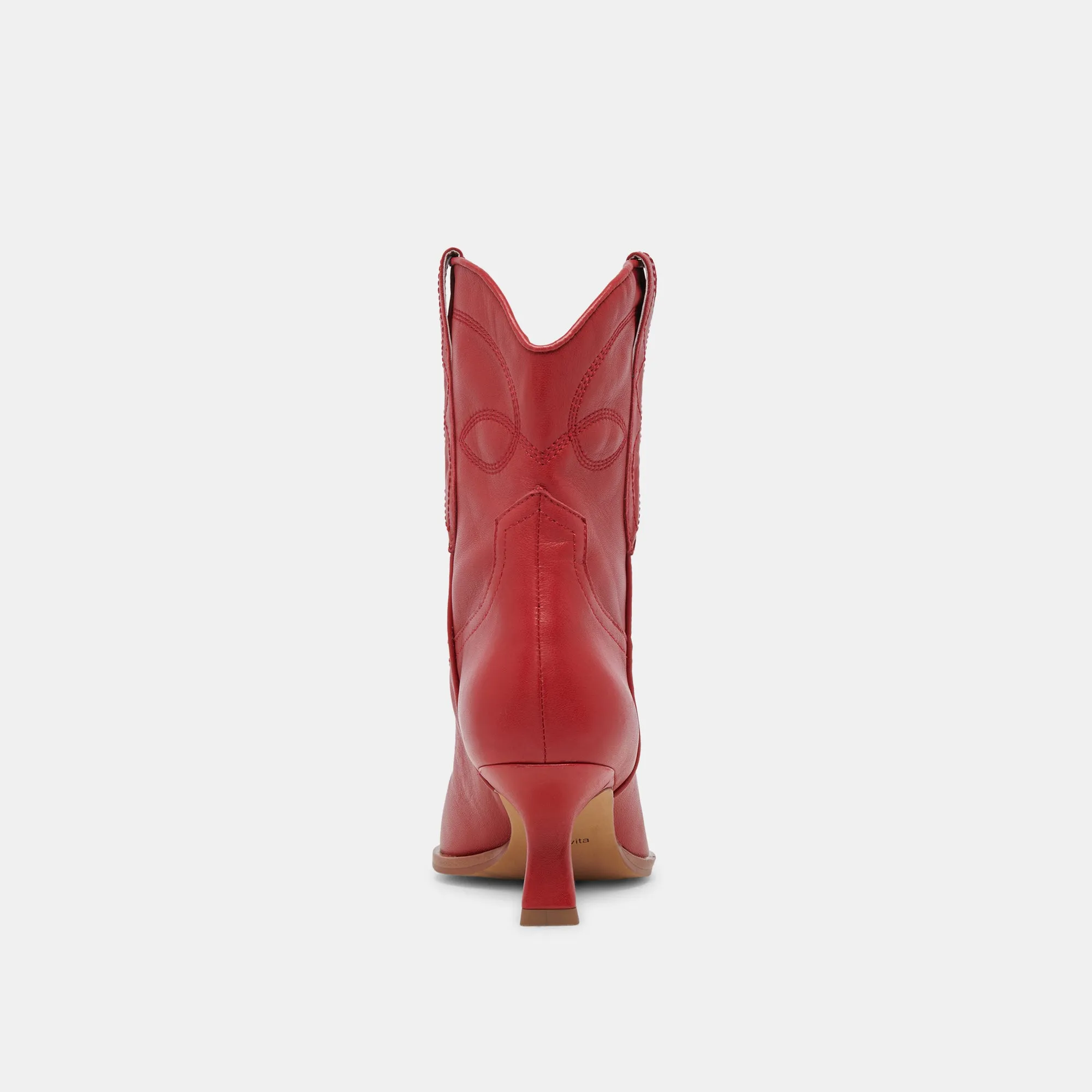 ANGEL BOOTIES RED LEATHER