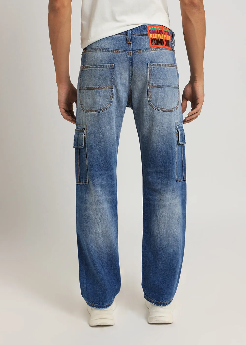 Aqua Blue Baggy fit Jeans