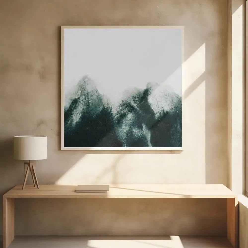 Atmospheric Mountains - Square Stretched Canvas, Poster or Fine Art Print