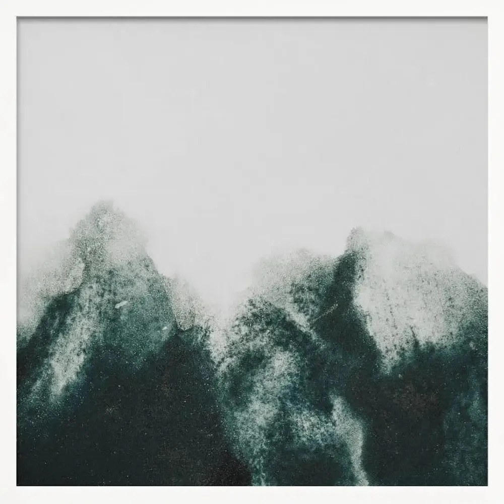 Atmospheric Mountains - Square Stretched Canvas, Poster or Fine Art Print