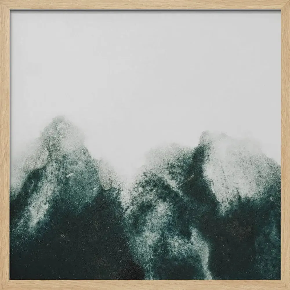 Atmospheric Mountains - Square Stretched Canvas, Poster or Fine Art Print