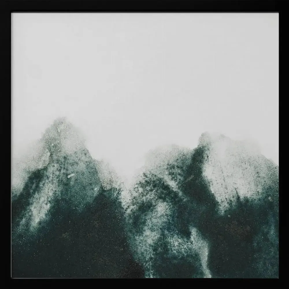 Atmospheric Mountains - Square Stretched Canvas, Poster or Fine Art Print