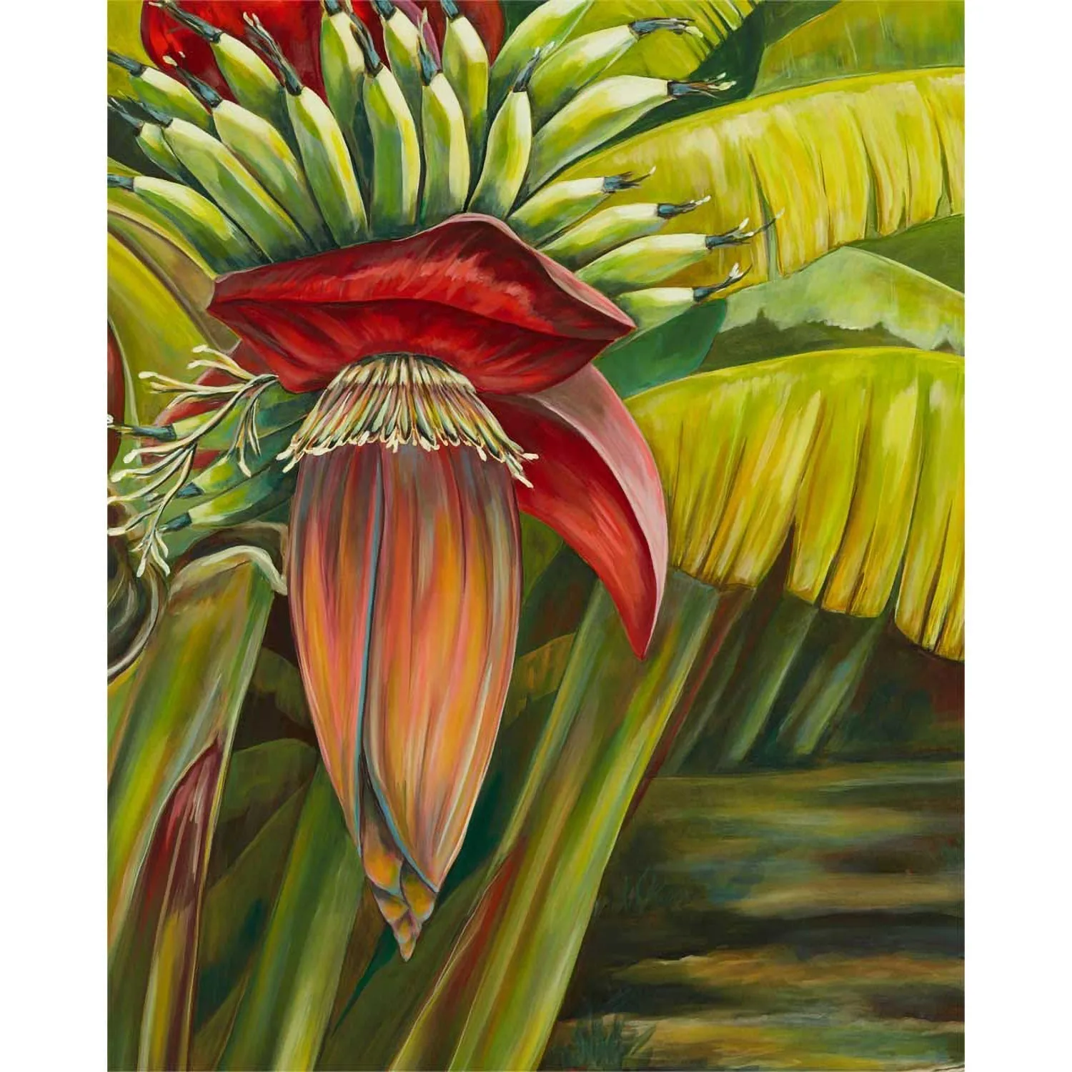 Banana Flower Canvas Wall Art