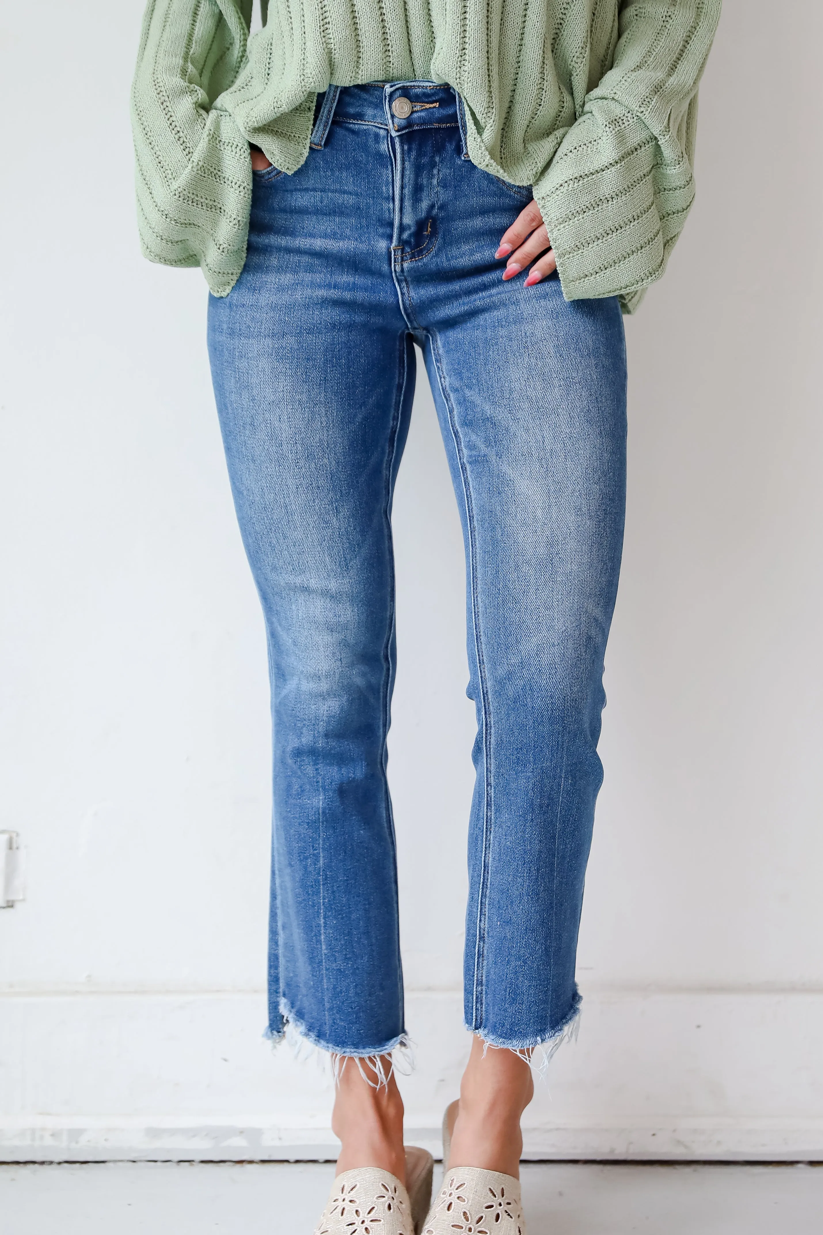 Bella Dark Wash High-Rise Flare Jeans Plus