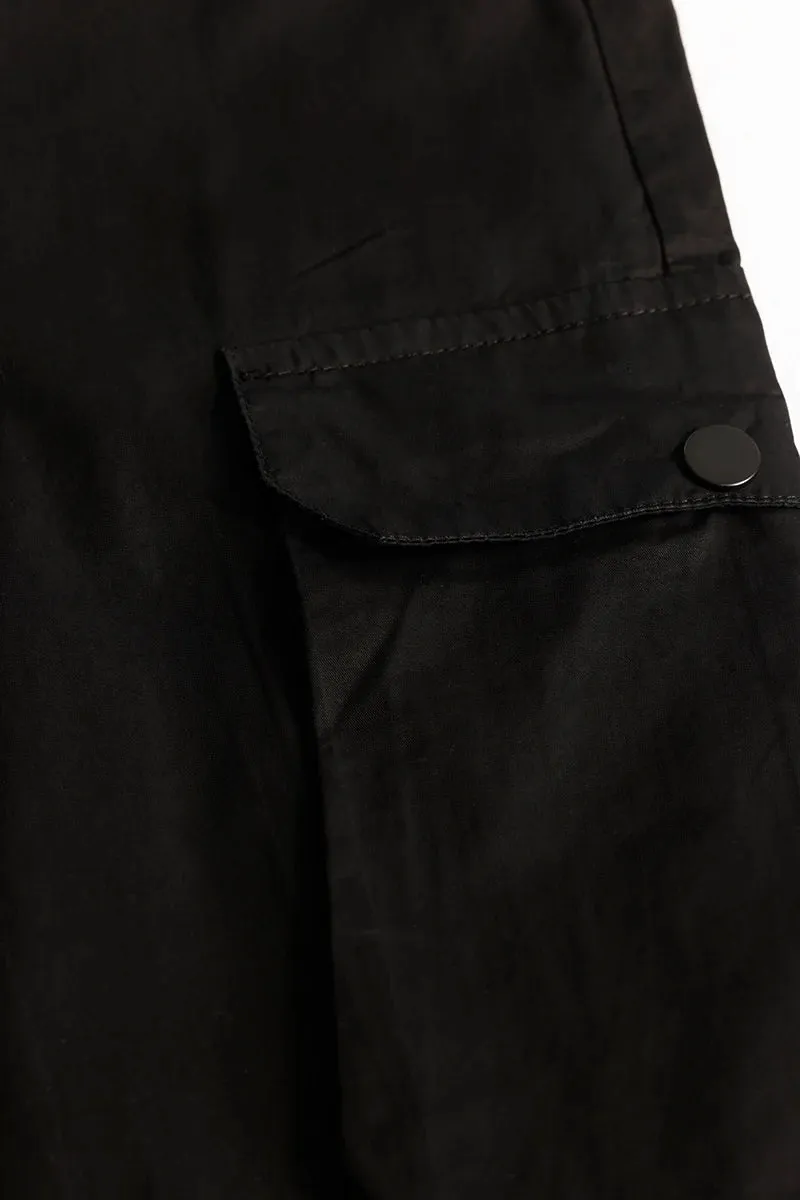 Black Relaxed Fit Cargo Pants