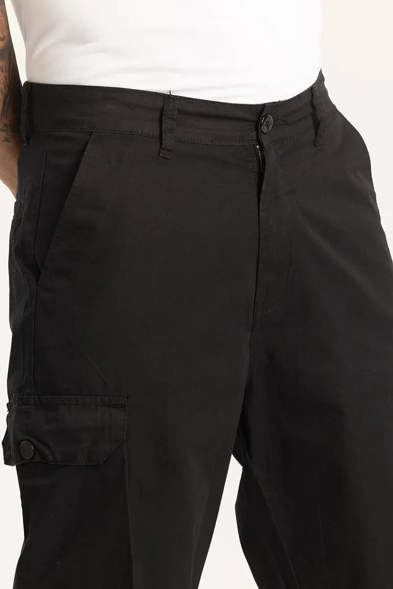 Black Relaxed Fit Cargo Pants