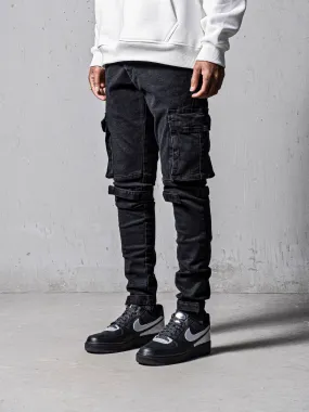 Black Skinny Cargo Pants