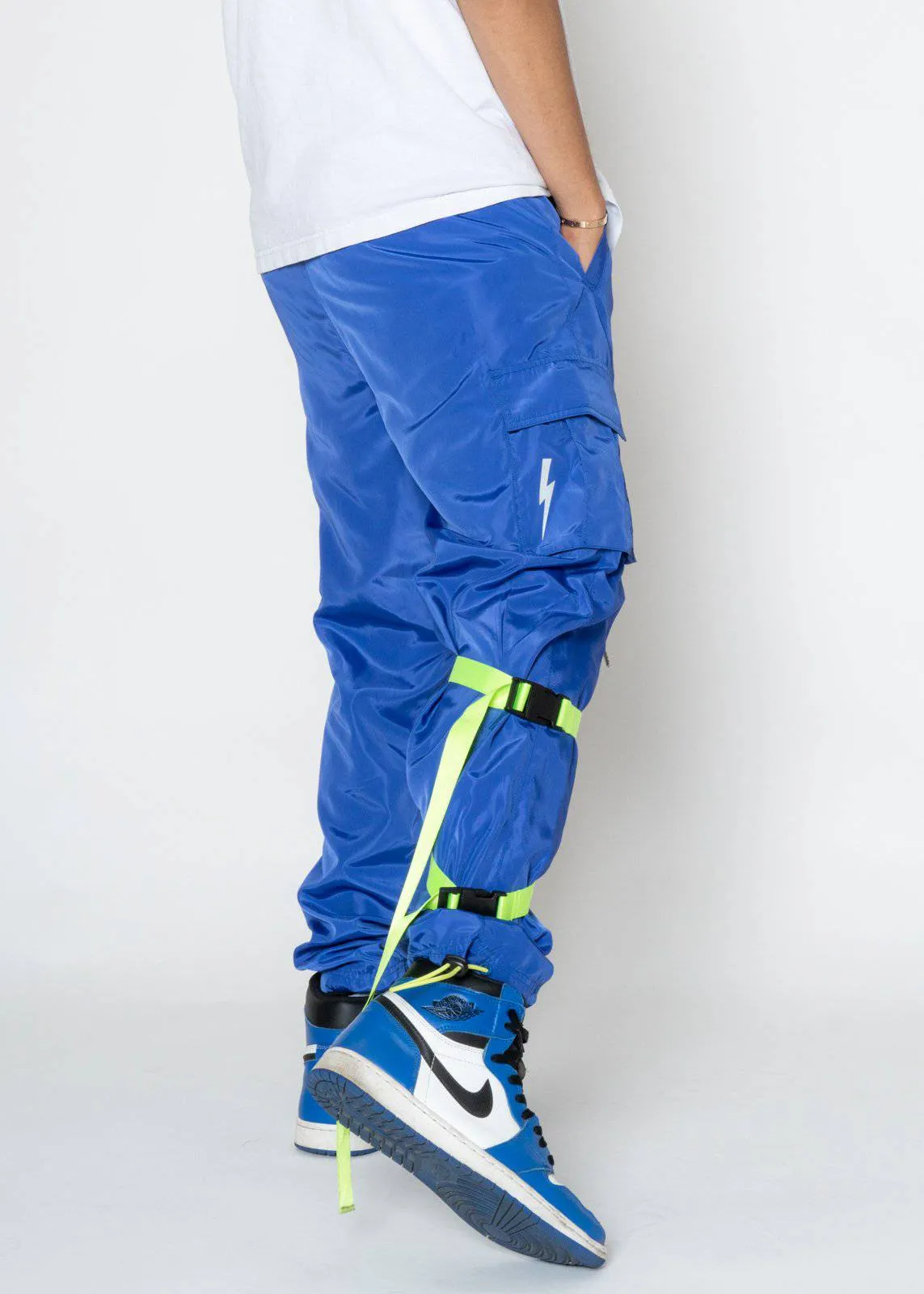 Blank State Men's Swishy Utility Cargo Pants in Royal Blue