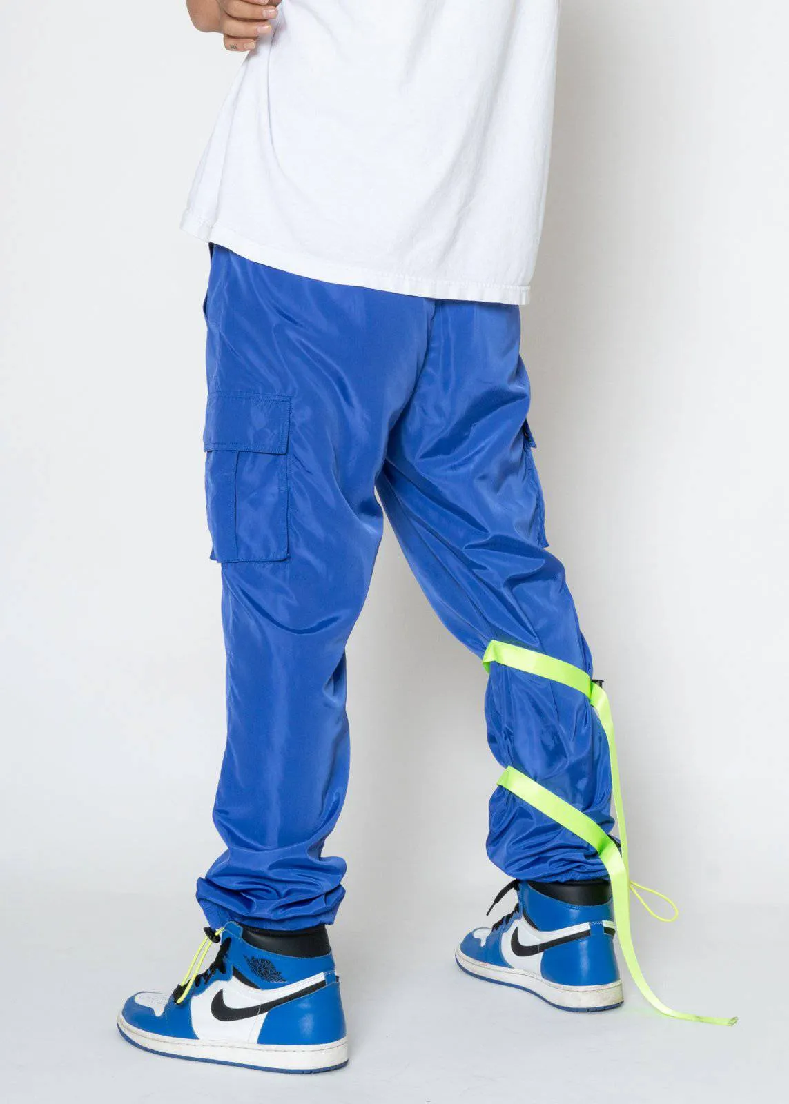 Blank State Men's Swishy Utility Cargo Pants in Royal Blue