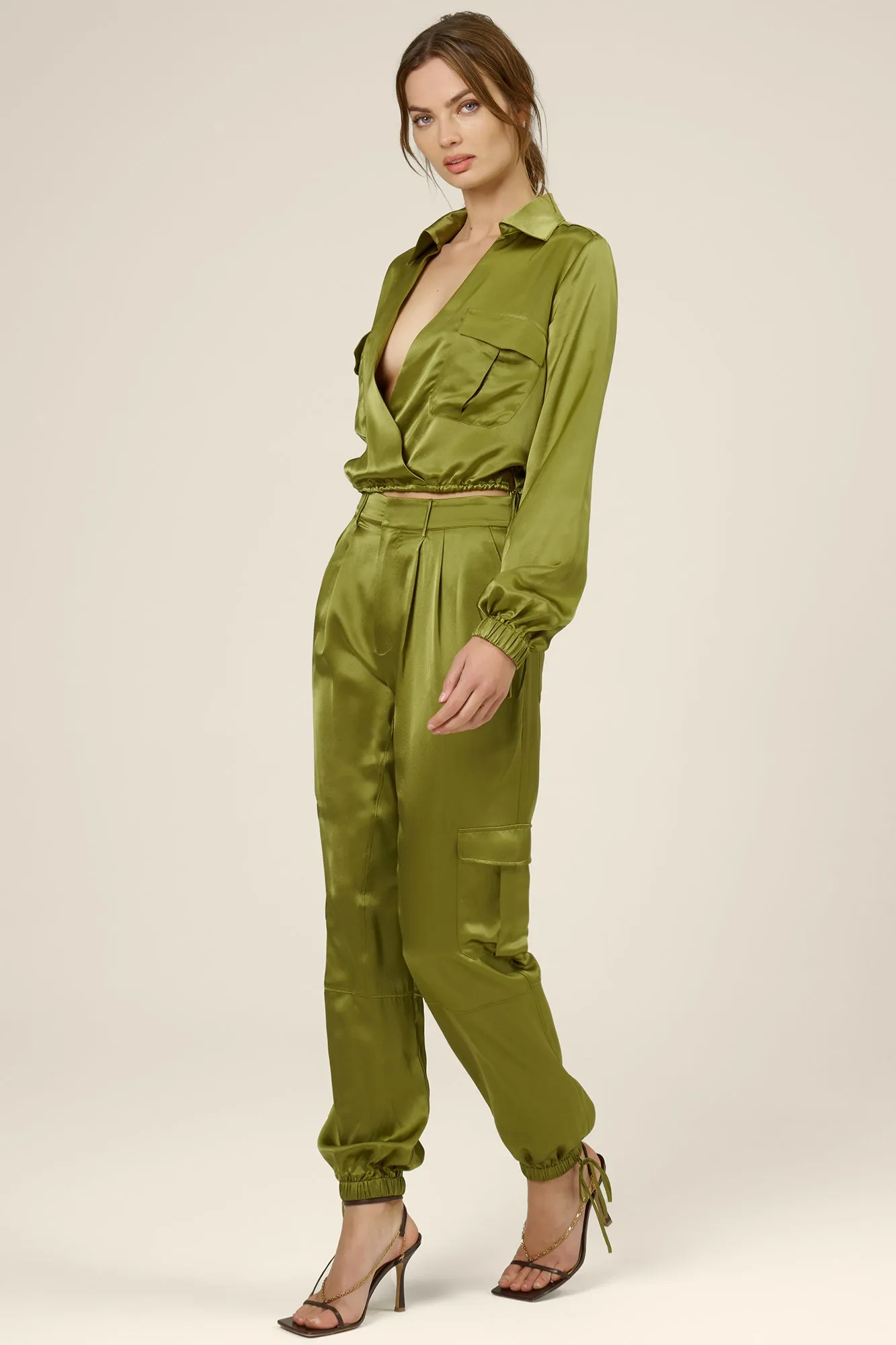 Brinley Blouse - Green Moss