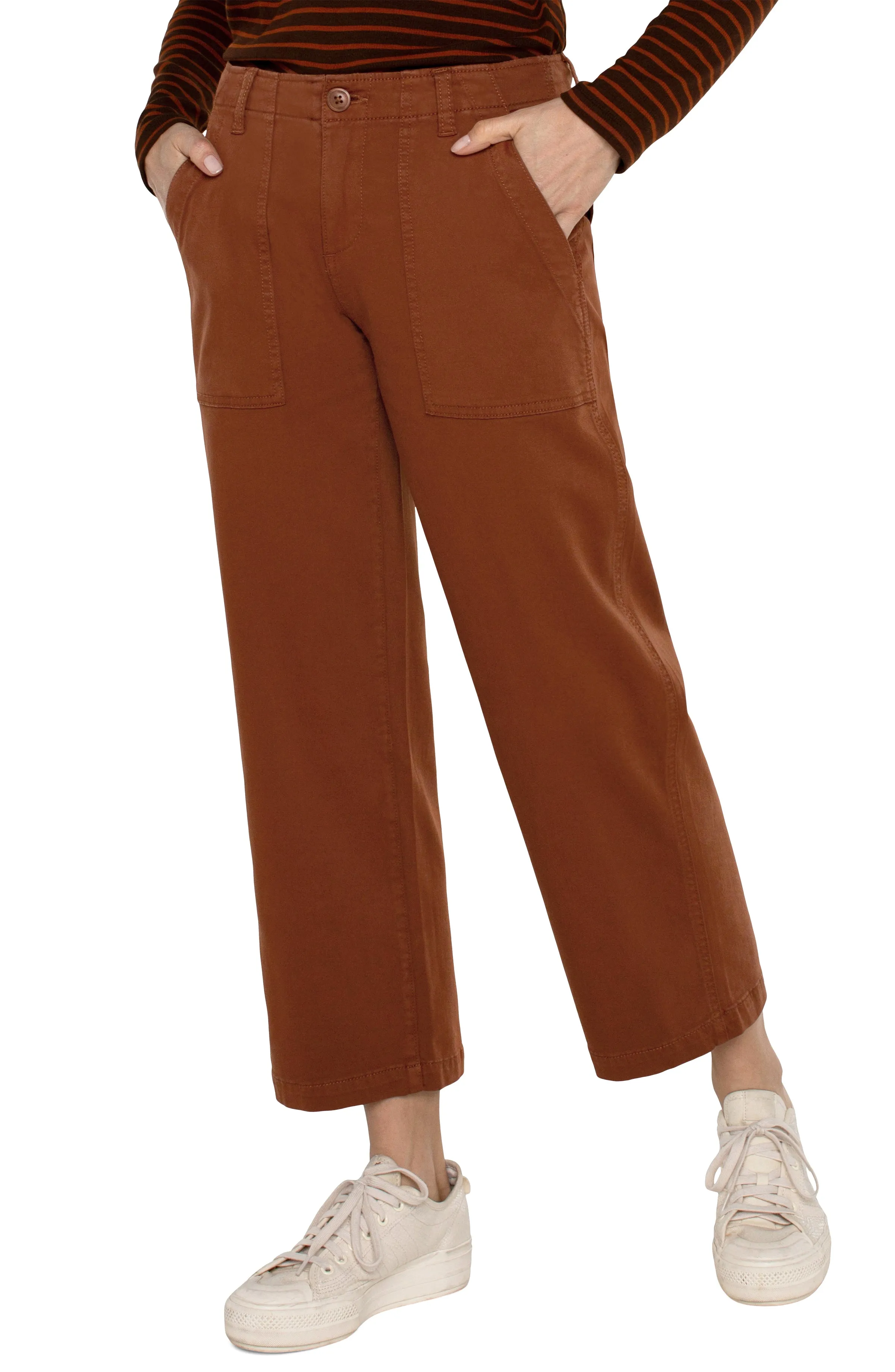 Cargo Wide Leg Crop Pants