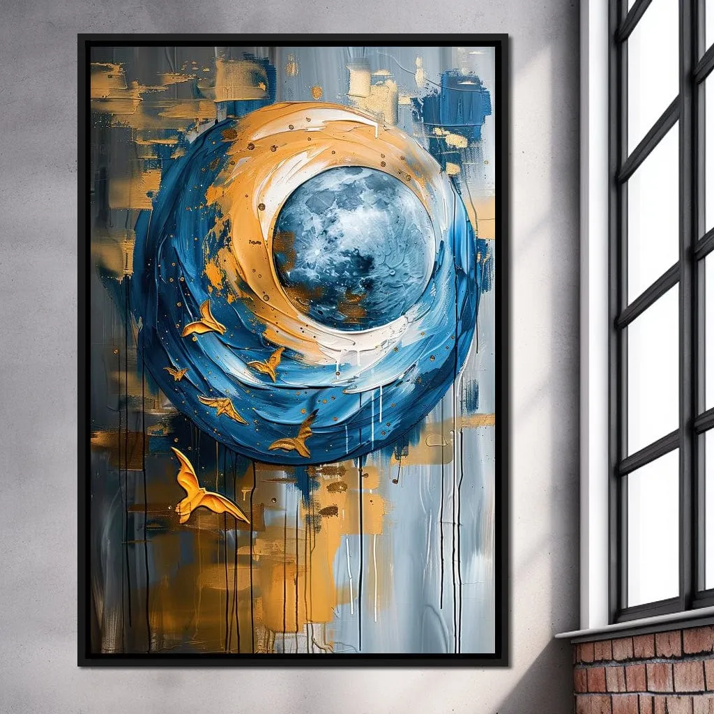 Celestial Swirl with Golden Flock